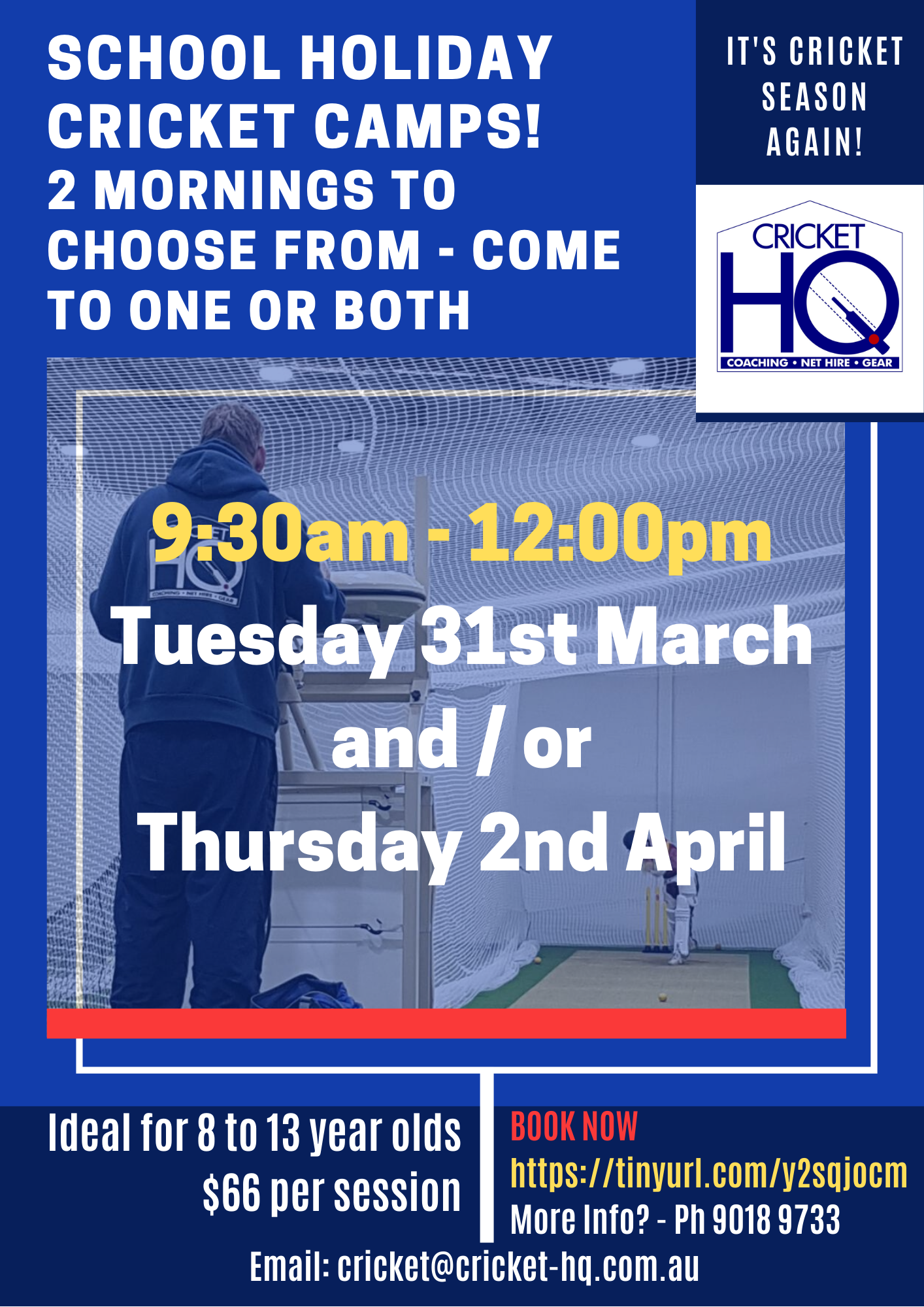 Term 1 School Holiday Cricket Camps